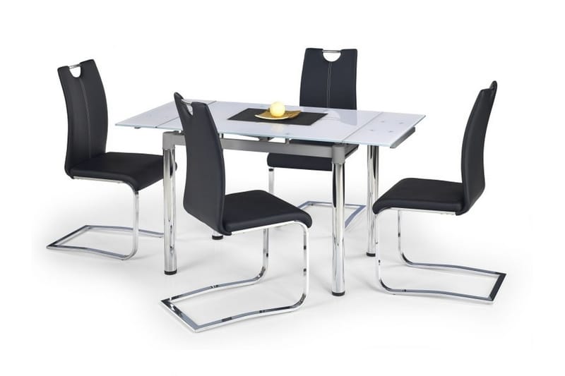 Logan Förlängningsbart Matbord 96 cm Glas - Vit - Möbler - Bord & matgrupper - Matbord & köksbord