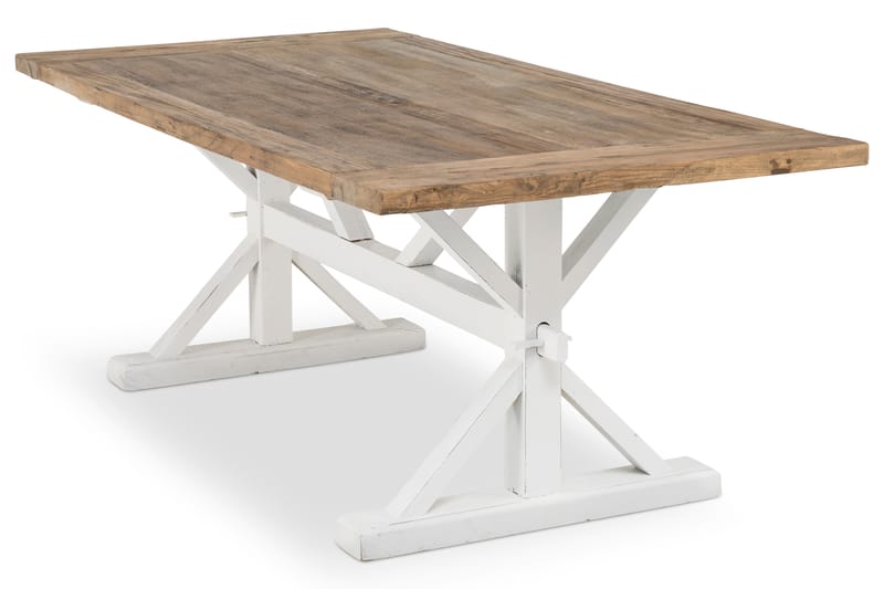 Lyon Förlängningsbart Matbord 200 cm - Vintage Natur/Vit - Möbler - Bord & matgrupper - Matbord & köksbord