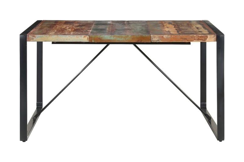 Matbord 140x140x75 cm massivt återvunnet trä - Flerfärgad - Möbler - Bord - Matbord & köksbord
