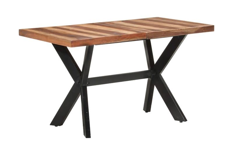 Matbord 140x70x75 cm massivt trä med sheshamfinish - Brun - Möbler - Bord & matgrupper - Matbord & köksbord