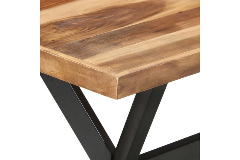 Matbord 140x70x75 cm massivt trä med sheshamfinish - Brun - Möbler - Bord & matgrupper - Matbord & köksbord