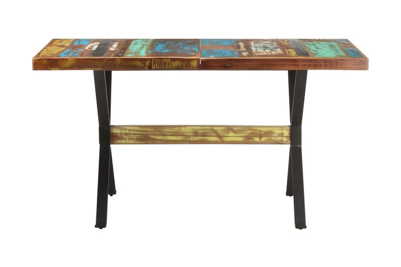 Matbord 140x70x76 cm massivt återvunnet trä - Flerfärgad - Möbler - Bord & matgrupper - Matbord & köksbord