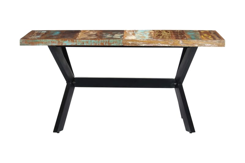 Matbord 160x80x75 cm massivt återvunnet trä - Flerfärgad - Möbler - Bord & matgrupper - Matbord & köksbord