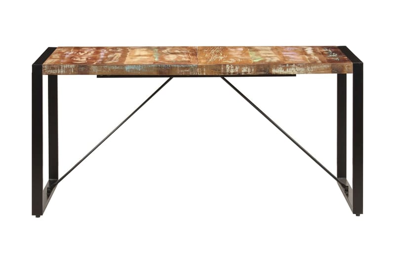 Matbord 160x80x75 cm massivt återvunnet trä - Flerfärgad - Möbler - Bord - Matbord & köksbord