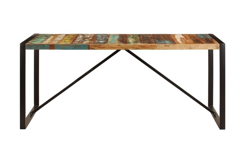 Matbord 180x90x75 cm massivt återvunnet trä - Flerfärgad - Möbler - Bord - Matbord & köksbord