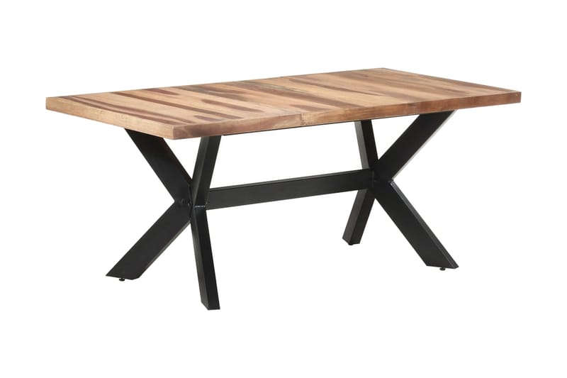 Matbord 180x90x75 cm massivt trä med sheshamfinish - Brun - Möbler - Bord & matgrupper - Matbord & köksbord