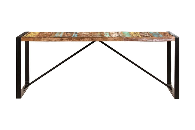 Matbord 200x100x75 cm massivt återvunnet trä - Flerfärgad - Möbler - Bord - Matbord & köksbord