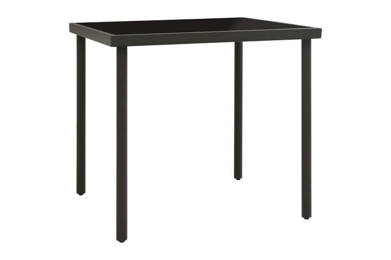 Matbord för trädgården antracit 80x80x72 cm glas och stål - Grå - Möbler - Bord & matgrupper - Matbord & köksbord