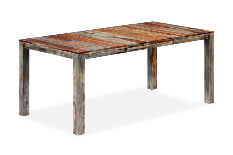 Matbord grå 180x90x76 cm massivt sheshamträ