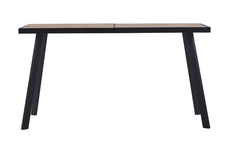 Matbord ljust trä och svart 140x70x75 cm MDF - Brun - Möbler - Bord & matgrupper - Matbord & köksbord