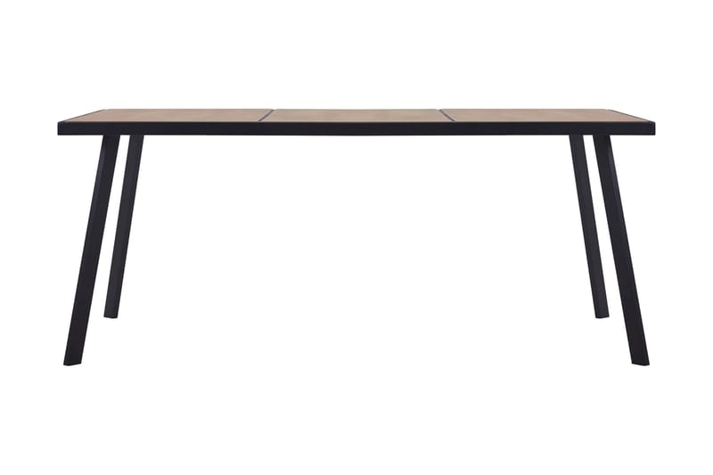 Matbord ljust trä och svart 180x90x75 cm MDF - Brun - Möbler - Bord & matgrupper - Matbord & köksbord