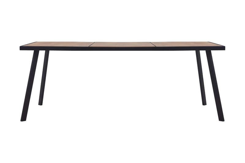Matbord ljust trä och svart 200x100x75 cm MDF - Brun - Möbler - Bord & matgrupper - Matbord & köksbord