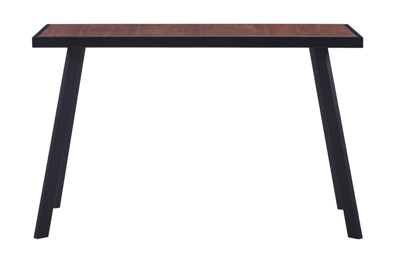 Matbord mörkt trä och svart 120x60x75 cm MDF - Svart - Möbler - Bord & matgrupper - Matbord & köksbord