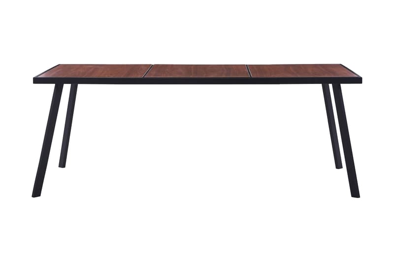 Matbord mörkt trä och svart 200x100x75 cm MDF - Svart - Möbler - Bord & matgrupper - Matbord & köksbord