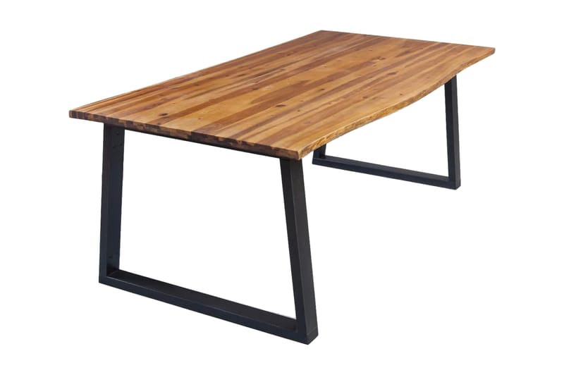 Matbord massivt akaciaträ 200x90 cm - Brun - Möbler - Bord & matgrupper - Matbord & köksbord