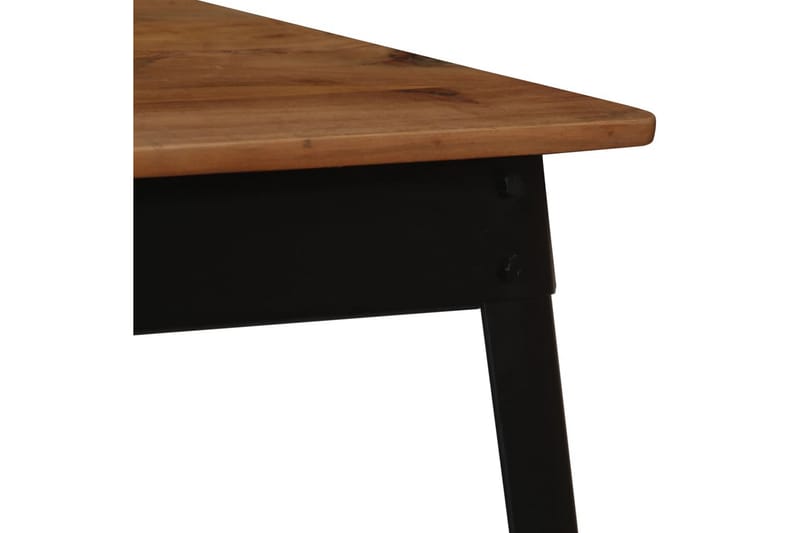 Matbord massivt akaciaträ och stål 120x60x76 cm - Brun - Möbler - Bord & matgrupper - Matbord & köksbord