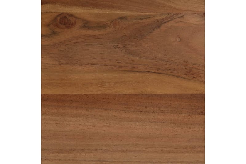 Matbord massivt akaciaträ och stål 120x60x76 cm - Brun - Möbler - Bord & matgrupper - Matbord & köksbord