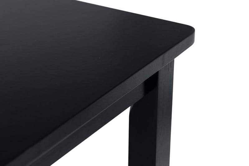 Matbord svart 114x71x75 cm massivt gummiträ - Svart - Möbler - Bord & matgrupper - Matbord & köksbord