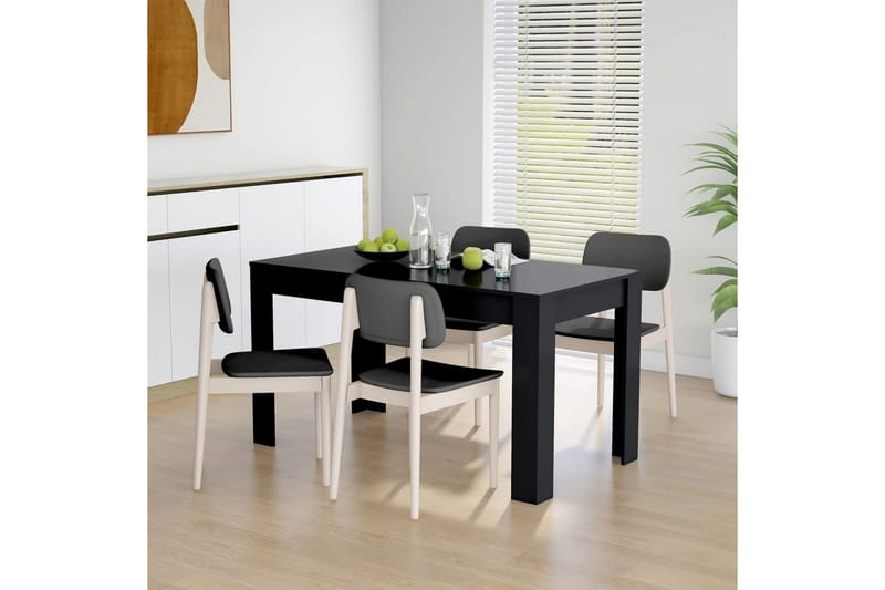 Matbord svart 140x74,5x76 cm spånskiva - Svart - Möbler - Bord & matgrupper - Matbord & köksbord