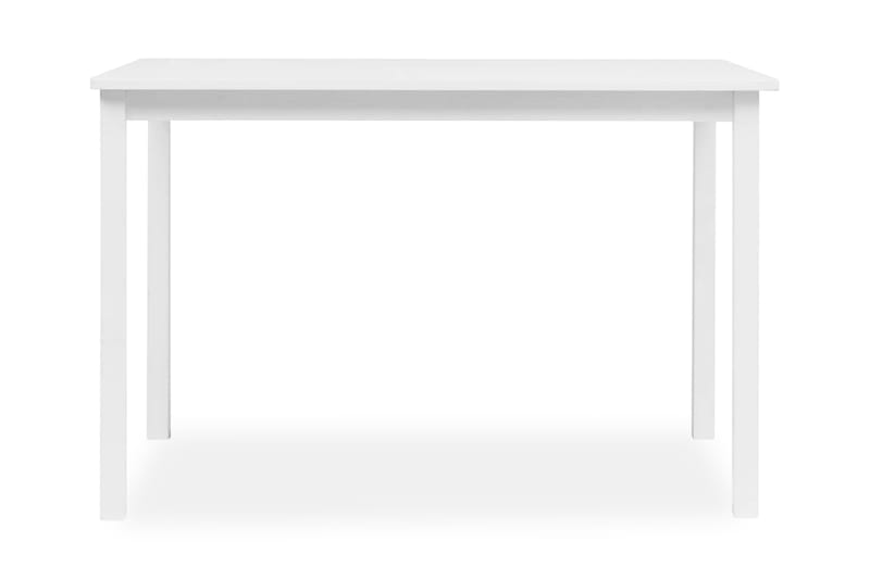 Matbord vit 114x71x75 cm massivt gummiträ - Vit - Möbler - Bord & matgrupper - Matbord & köksbord