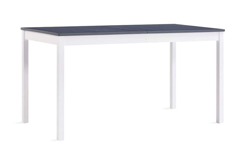 Matbord vit och grå 140x70x73 cm furu - Grå - Möbler - Bord & matgrupper - Matbord & köksbord