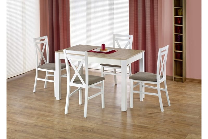 Maurycy Förlängningsbart Matbord 118x75 cm - Vit/Ek - Möbler - Bord & matgrupper - Matbord & köksbord