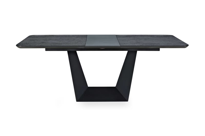 Nance Förlängningsbart Matbord 160 cm Metall/Glas - Svart - Möbler - Bord - Matbord & köksbord