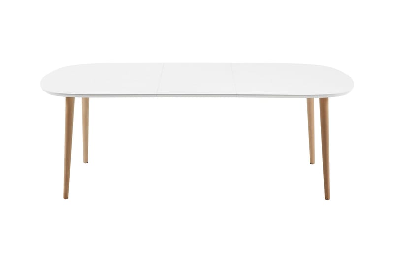 Oakland Förlängningsbart Matbord 160 cm Ovalt - Vit - Möbler - Bord & matgrupper - Matbord & köksbord