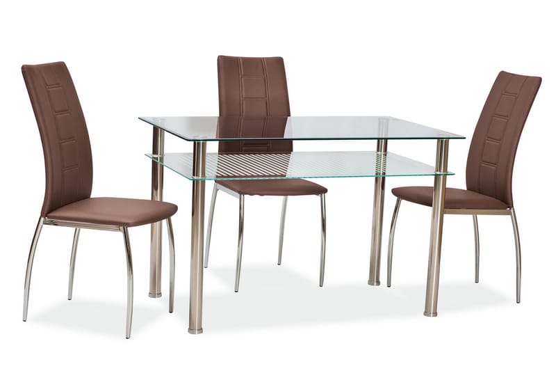 Pixelton Matbord 120 cm - Glas/Silver - Möbler - Bord & matgrupper - Matbord & köksbord