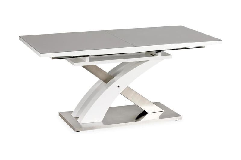 Sandor Förlängningsbart Matbord 160 cm - Grå/Vit - Möbler - Bord & matgrupper - Matbord & köksbord