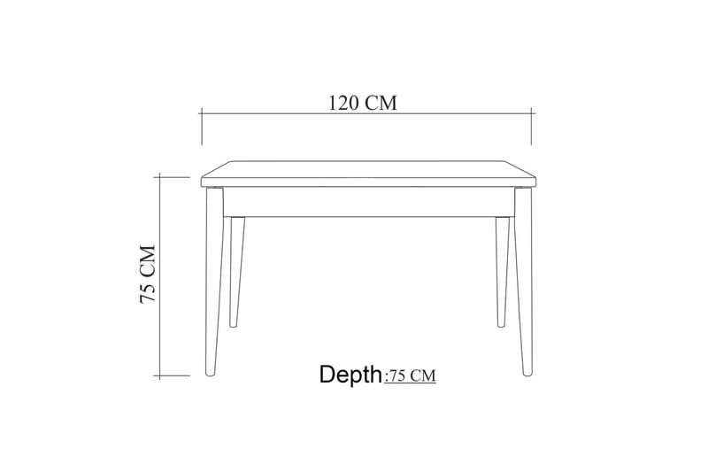 Sanina Matbord 120x75x120 cm - Grön/Vit - Möbler - Bord & matgrupper - Matbord & köksbord