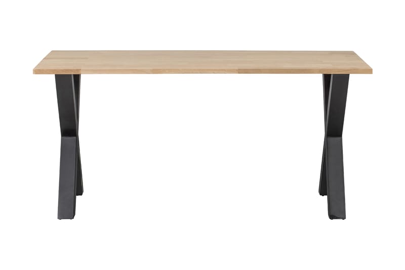 Tablo Matbord X-Formade Ben 160 cm Obehandlat - Ek/Svart - Möbler - Bord & matgrupper - Matbord & köksbord