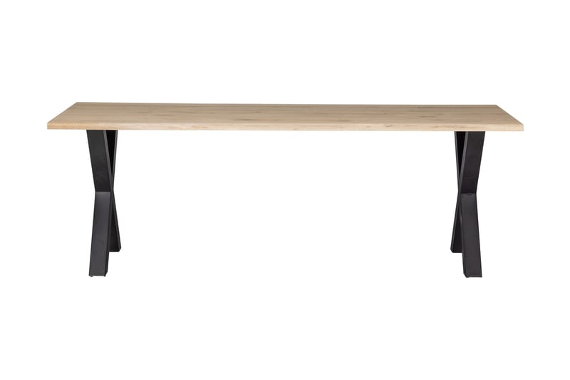 Tablo Matbord X-Formade Ben 220 cm - Ek/Svart - Möbler - Bord & matgrupper - Matbord & köksbord