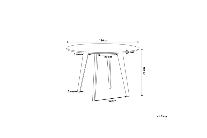 Trayson Matbord 110 cm - Grå - Möbler - Bord & matgrupper - Matbord & köksbord