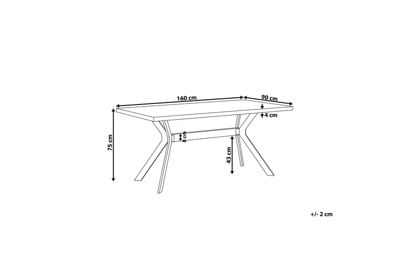 Trimboli Matbord 160x90 cm - Grå - Möbler - Bord & matgrupper - Matbord & köksbord