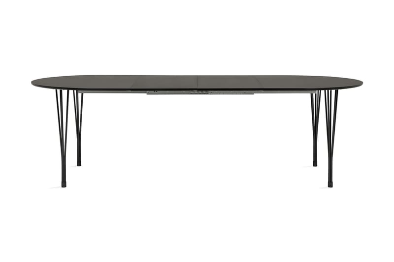 Tyson Förlängningsbart Matbord 160 cm Ovalt - Svart/Svart - Möbler - Bord & matgrupper - Matbord & köksbord