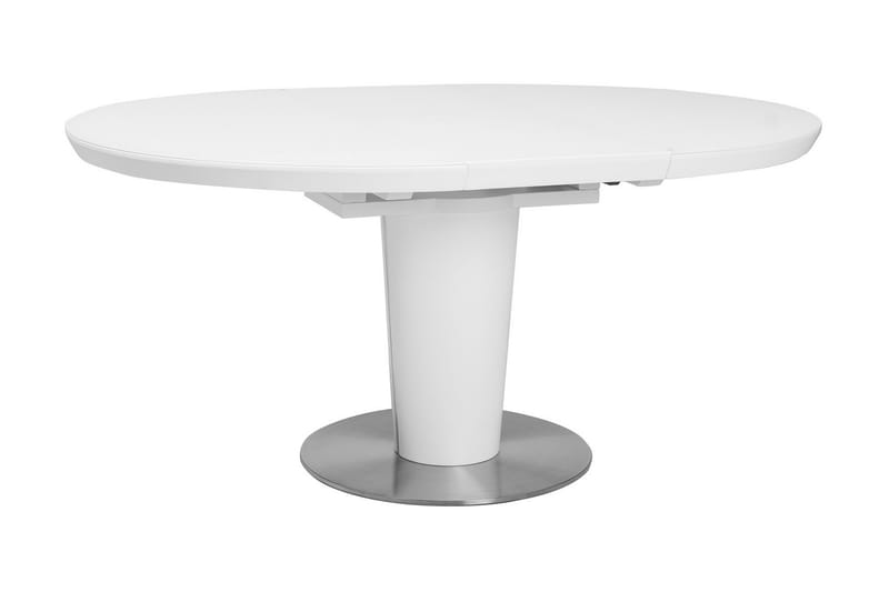 Wilora Förlängningsbart Matbord 120 cm Ovalt - Glas/Vit - Möbler - Bord & matgrupper - Matbord & köksbord