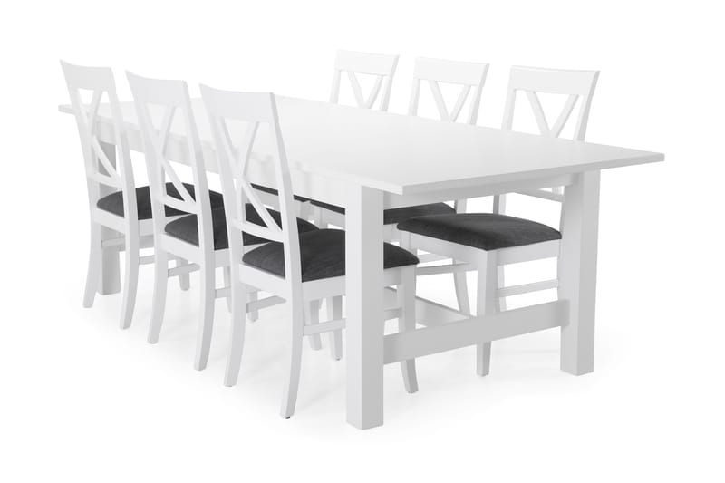 Altea Matbord med 6 st Hartford stolar - Vit - Möbler - Bord & matgrupper - Matgrupper