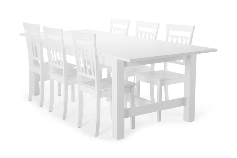 Altea Matbord med 6 st Hudson stolar - Vit - Möbler - Bord & matgrupper - Matgrupper