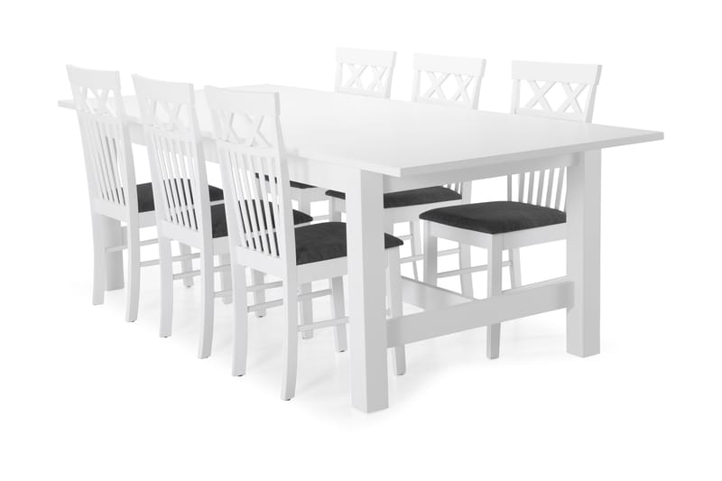 Altea Matbord med 6 st Rebecka stolar - Vit - Möbler - Bord & matgrupper - Matgrupper