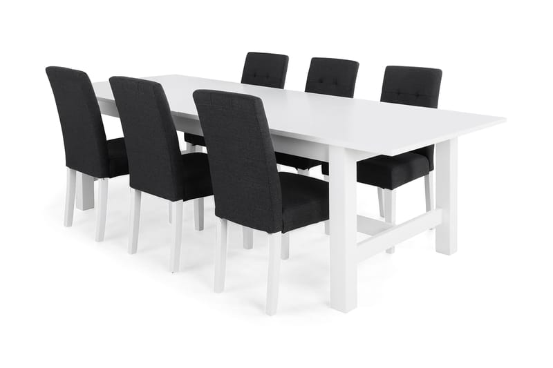 Altea Matgrupp med 6 st Viktor Matstol - Vit/Mörkgrå - Möbler - Bord & matgrupper - Avlastningsbord & sidobord - Konsolbord