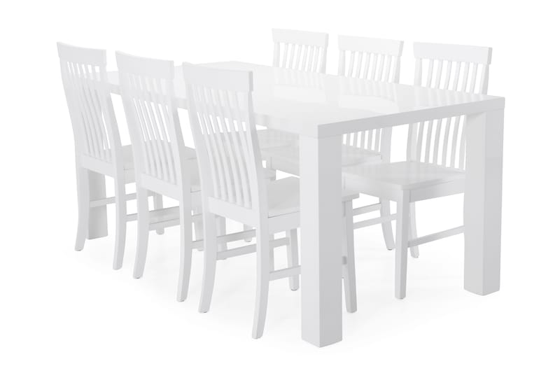 Cibus Matbord med 6 st Augusta stolar - Vit - Möbler - Bord & matgrupper - Matgrupper