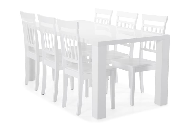 Cibus Matbord med 6 st Hudson stolar - Vit - Möbler - Bord & matgrupper - Matgrupper