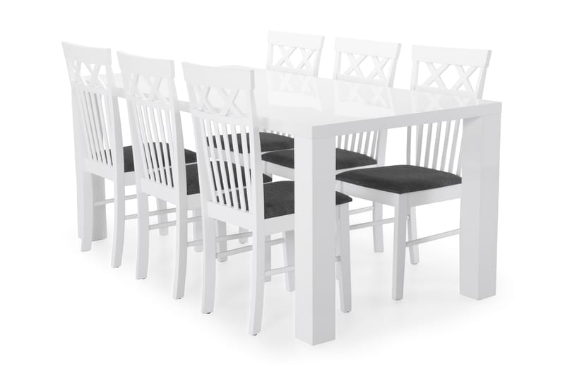 Cibus Matbord med 6 st Rebecka stolar - Vit - Möbler - Bord & matgrupper - Matgrupper