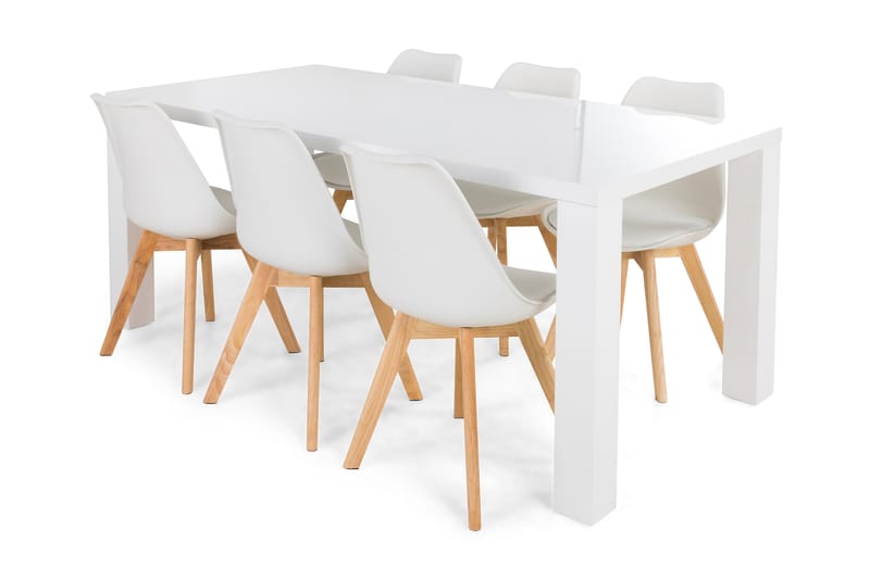 Cibus Matgrupp med 6 st Stil Stol - Vit - Möbler - Bord & matgrupper - Matgrupper
