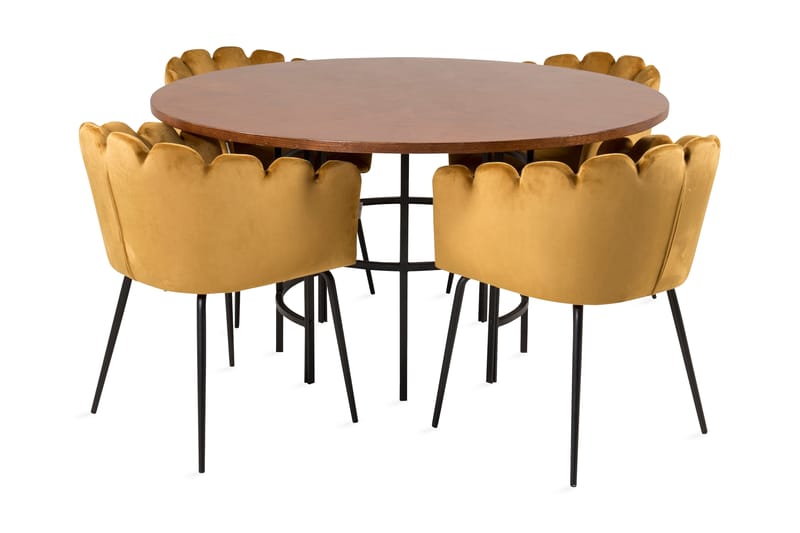 Copenhagen Matgrupp med 4 Limhamn Matstolar Gul - Furniture Fashion - Möbler - Bord & matgrupper - Matgrupper