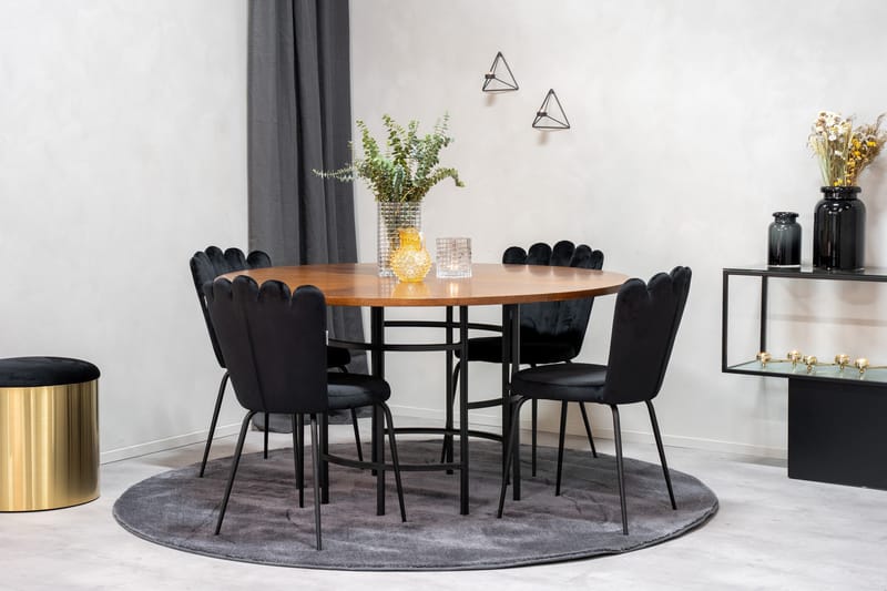 Copenhagen Matgrupp med 4 Limhamn Matstolar Svart - Furniture Fashion - Möbler - Bord & matgrupper - Matgrupper
