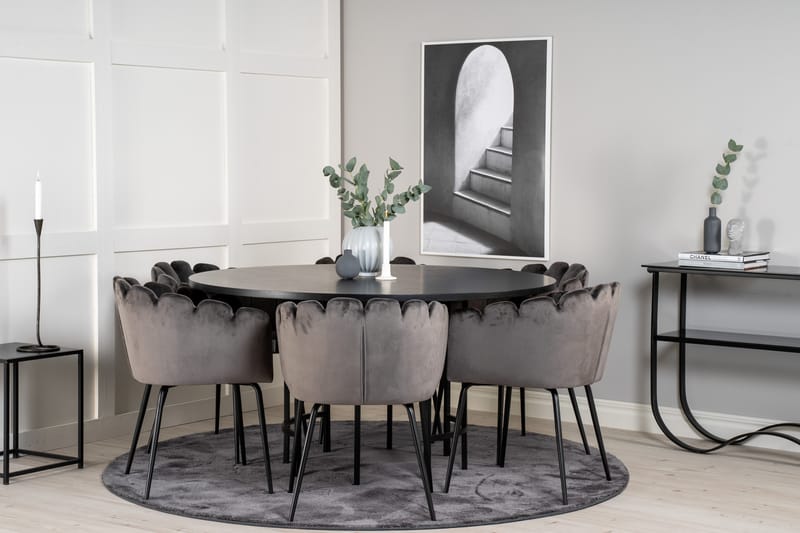 Copenhagen Matgrupp med 6 Limhamn Matstolar Grå - Furniture Fashion - Möbler - Bord & matgrupper - Matgrupper