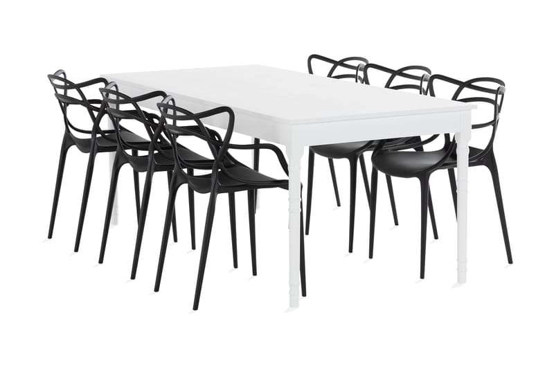 Erin Förlängningsbart Matbord 200 cm  6  Daye Karmstol - Möbler - Bord & matgrupper - Matgrupper