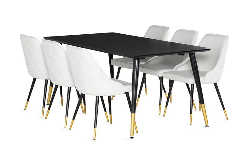 Filipstad Matbord 180 cm med 6 Filipstad Matstol Konstläder - Möbler - Bord & matgrupper - Matgrupper